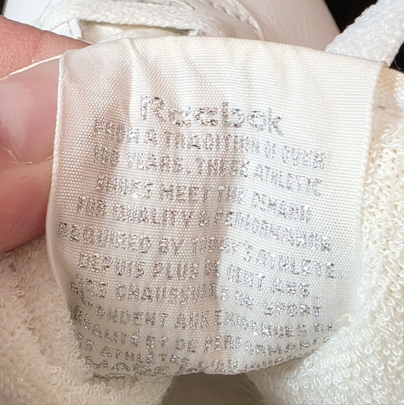 White Reebok Shoes Size 6 - Picture 5 of 6